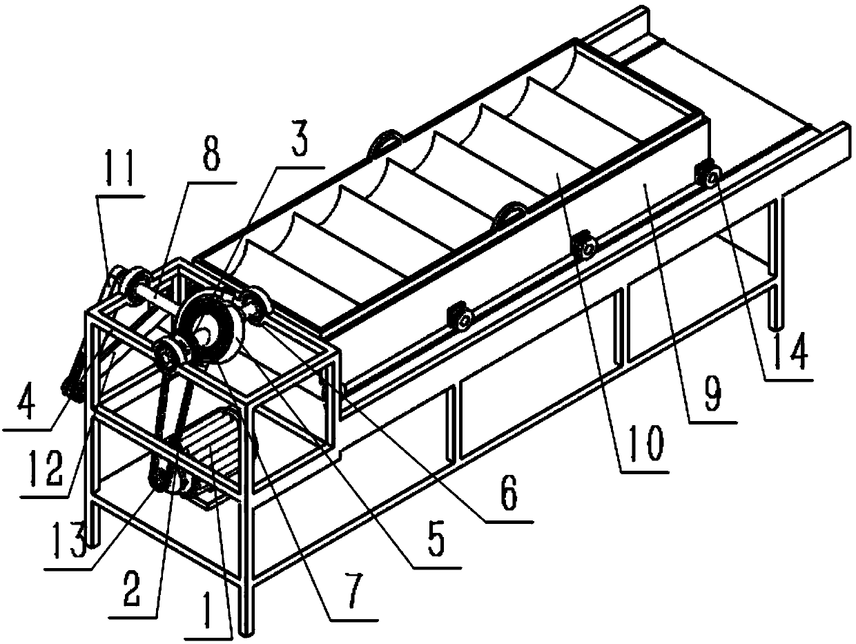 Tea leaf tidying machine based on spatial swaying mechanism