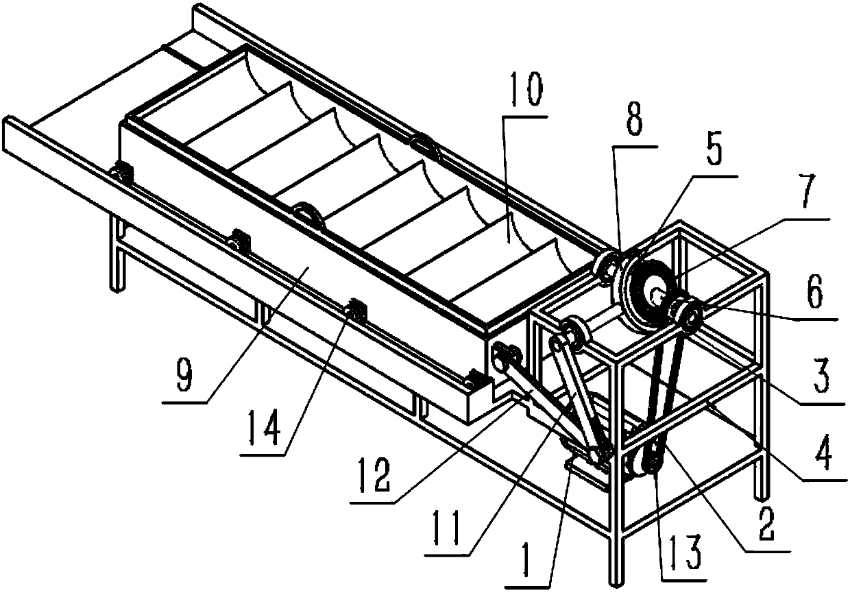 Tea leaf tidying machine based on spatial swaying mechanism