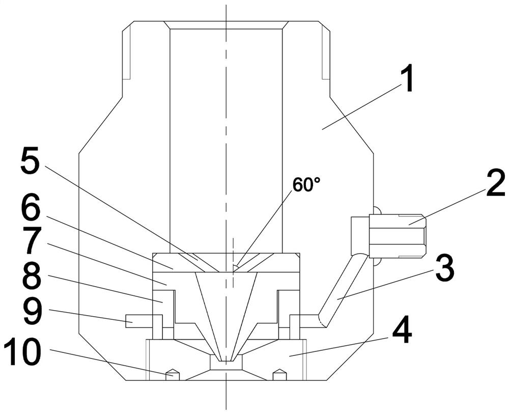 A high and low pressure mixed atomizing nozzle