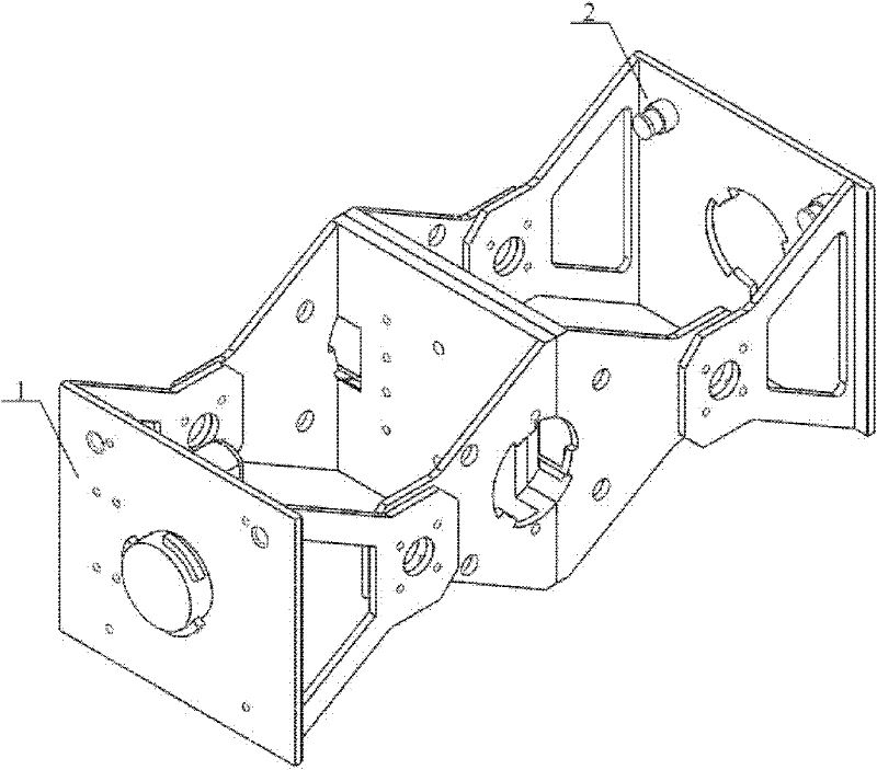 Butting mechanism between every two unit modules of modular self-reconfigurable robot and butting method