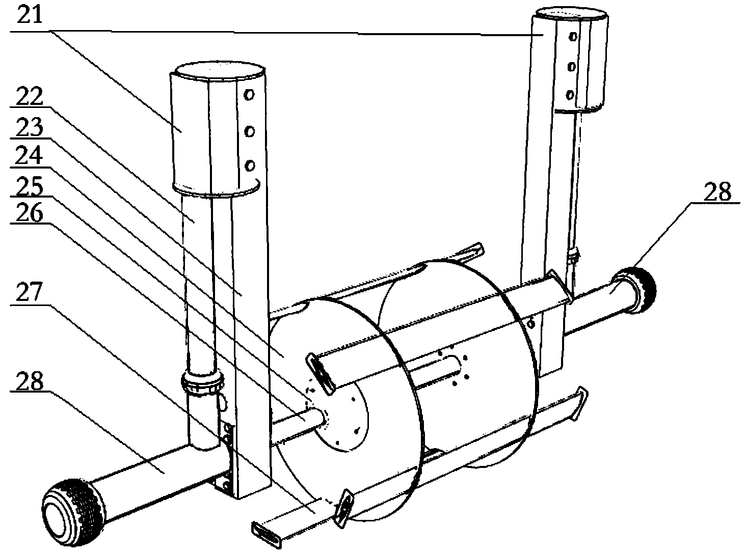 Wave-tide direct-driven water-pumping pressure-accumulation sea water desalination machine