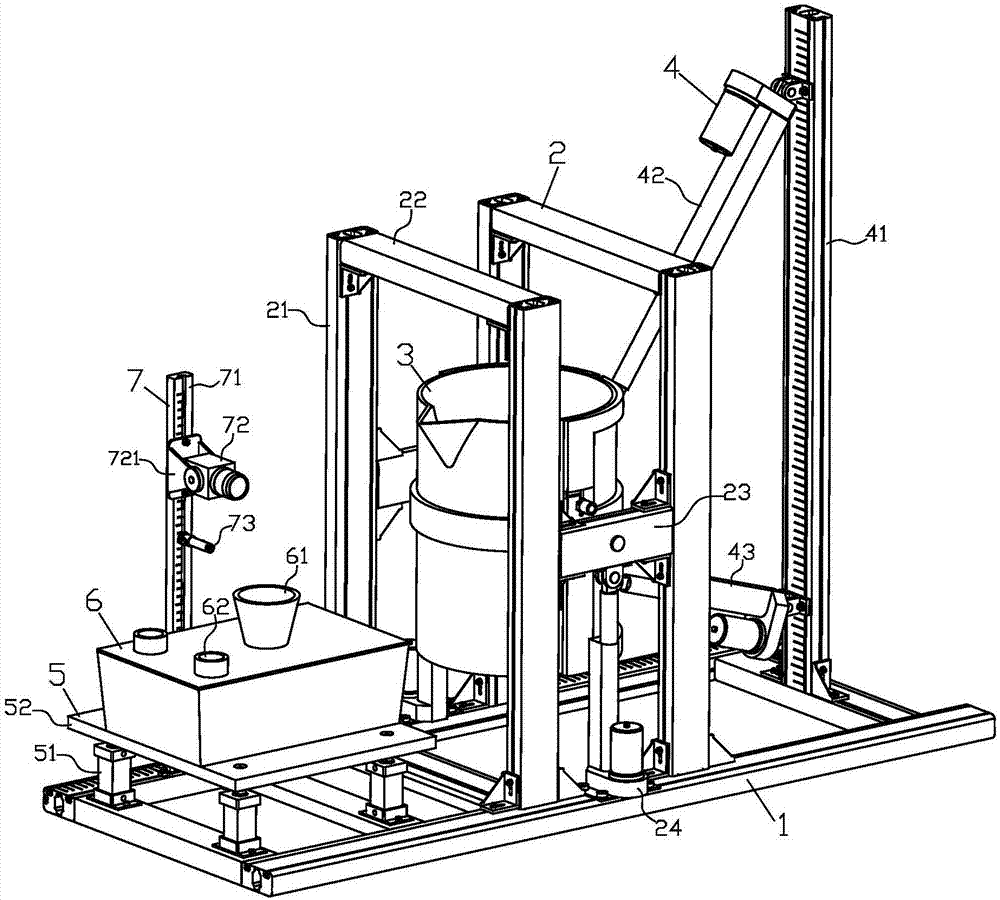 Gravity casting simulation test stand