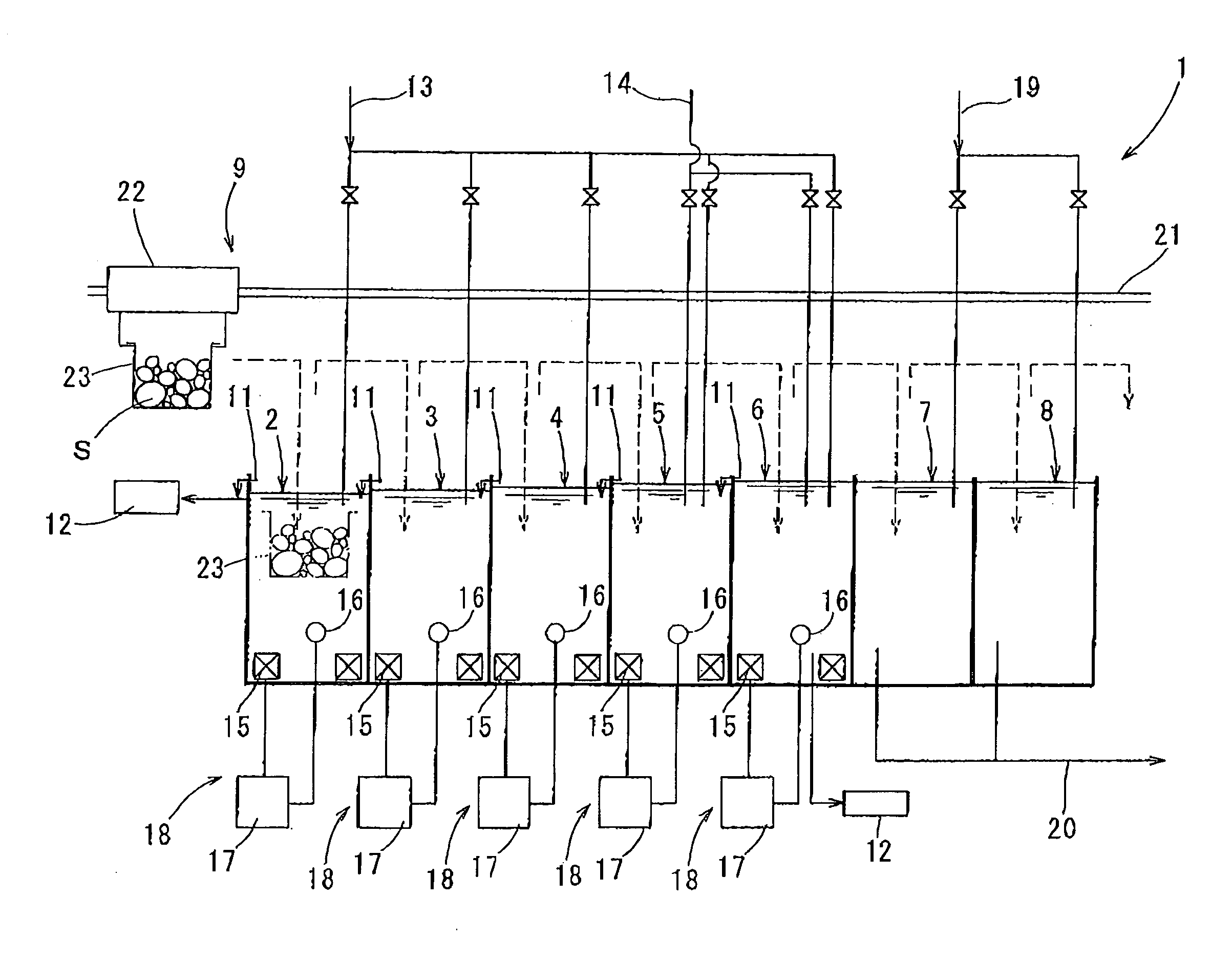 Apparatus and method for washing polycrystalline silicon