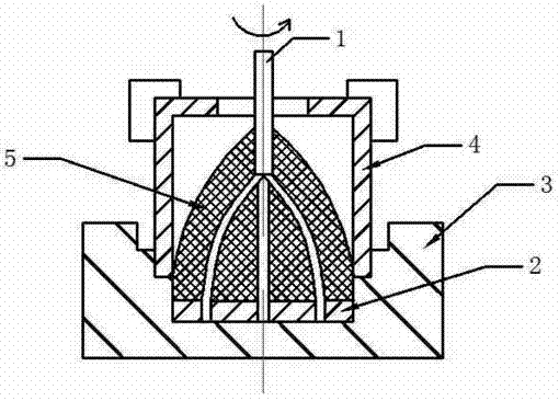 Method for preparing fusiform complicated organ precursor by using rotary assembling die