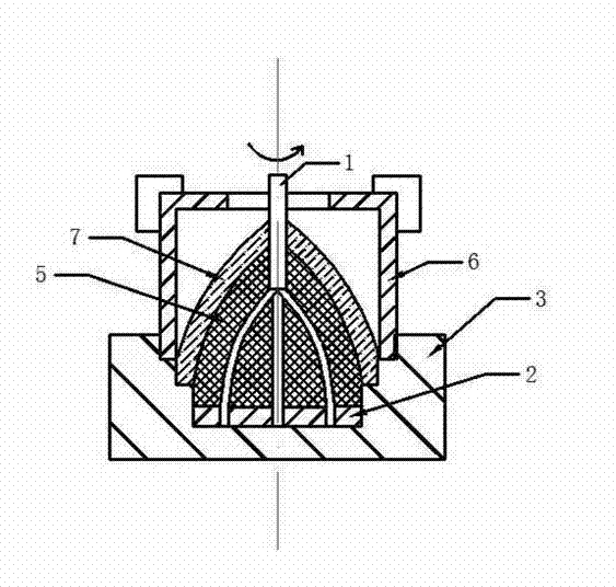 Method for preparing fusiform complicated organ precursor by using rotary assembling die