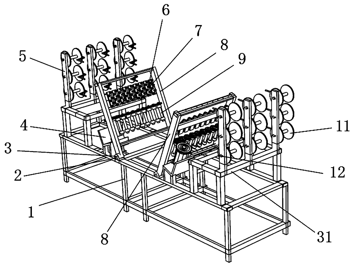 Wire-plugging welding machine for steel wire mesh rack heat preservation plate