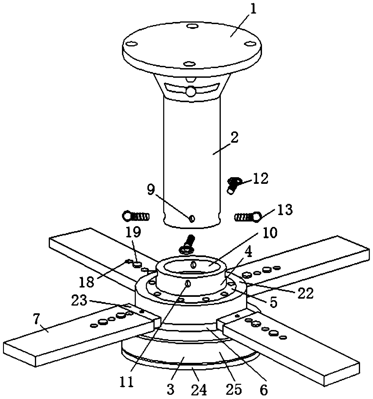 Permanent magnet synchronization axial magnetic field motor driven industrial fan