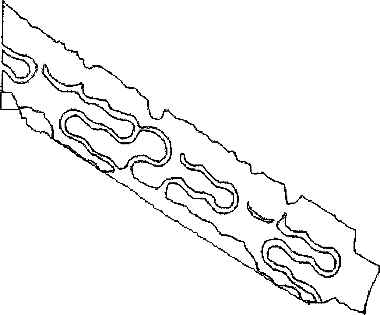 Centrosymmetric conjugation type equidistant constrictor for cylindrical net support