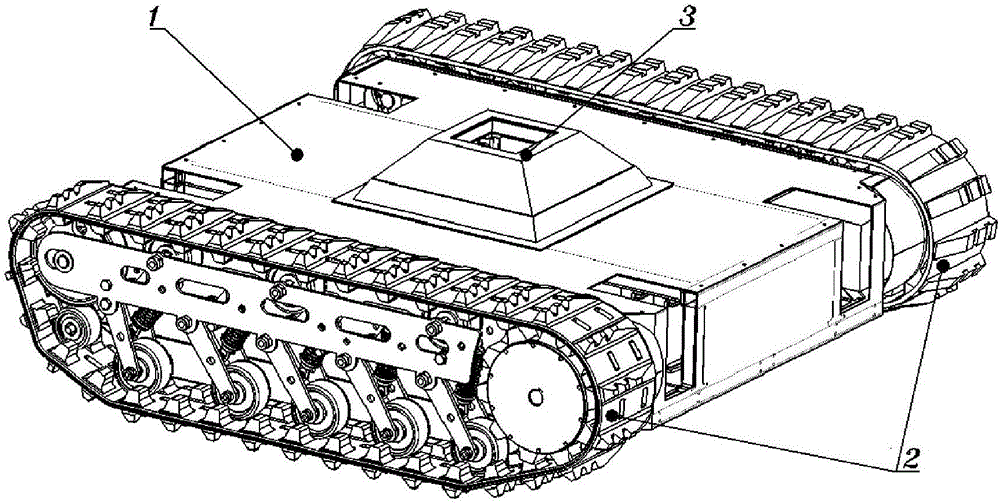 Damping crawler type unmanned mobile platform