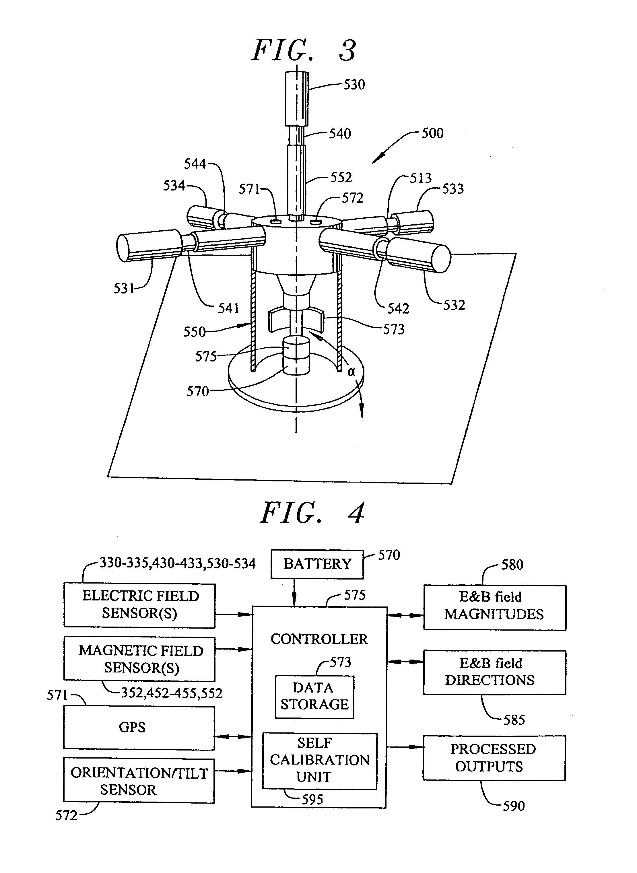 Integrated sensor system for measuring electric and/or magnetic field vector components