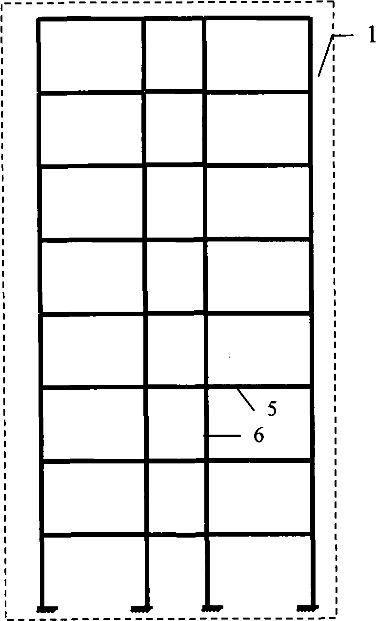 Steel reinforced concrete frame-off-centering steel shotcrete combined structure system