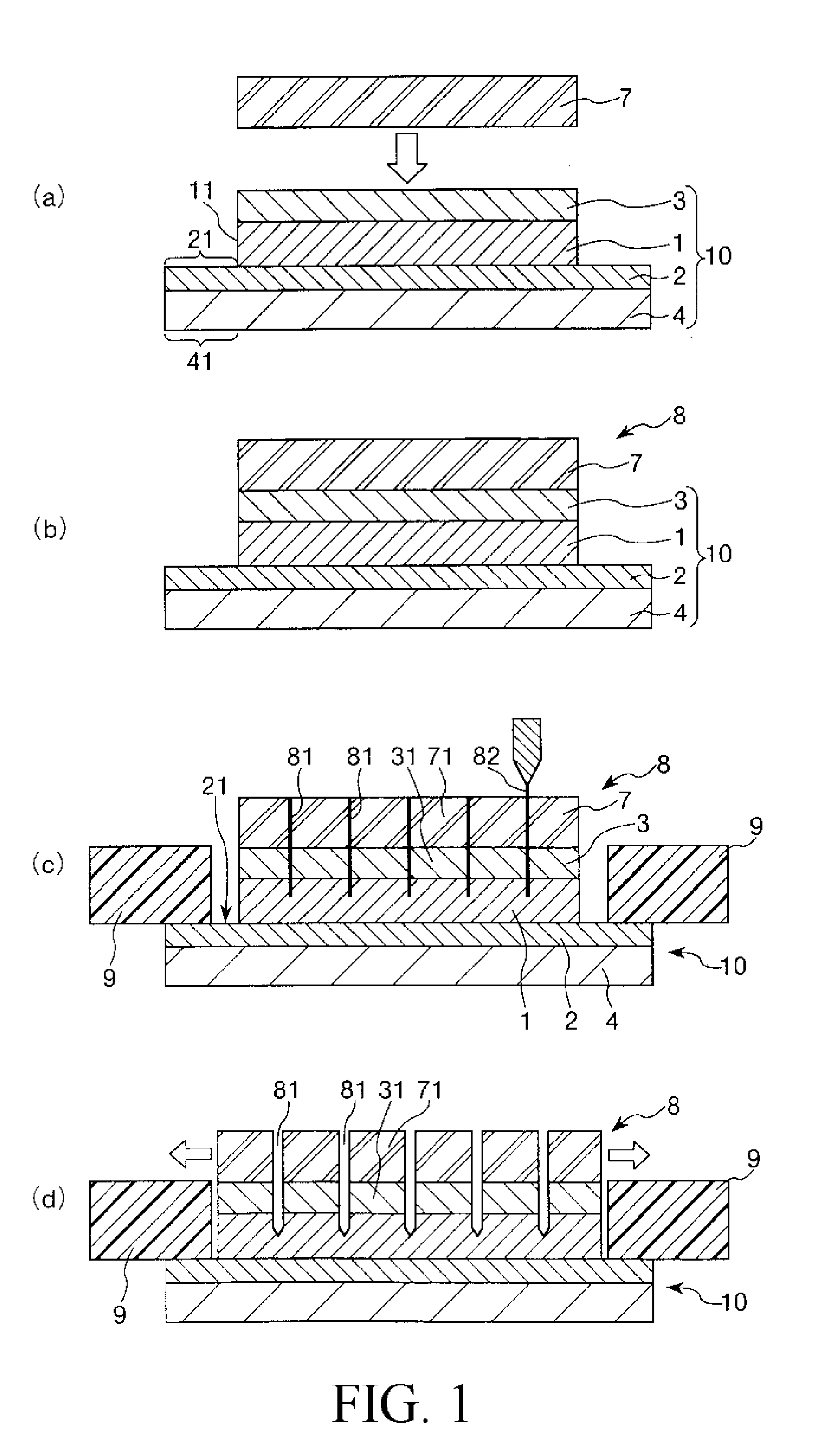 Film for semiconductor and semiconductor device manufacturing method