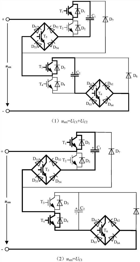 Sub-module topology with direct-current fault clearing capability