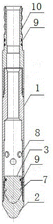 Blocking device for drainage gas recovery of horizontal well velocity string