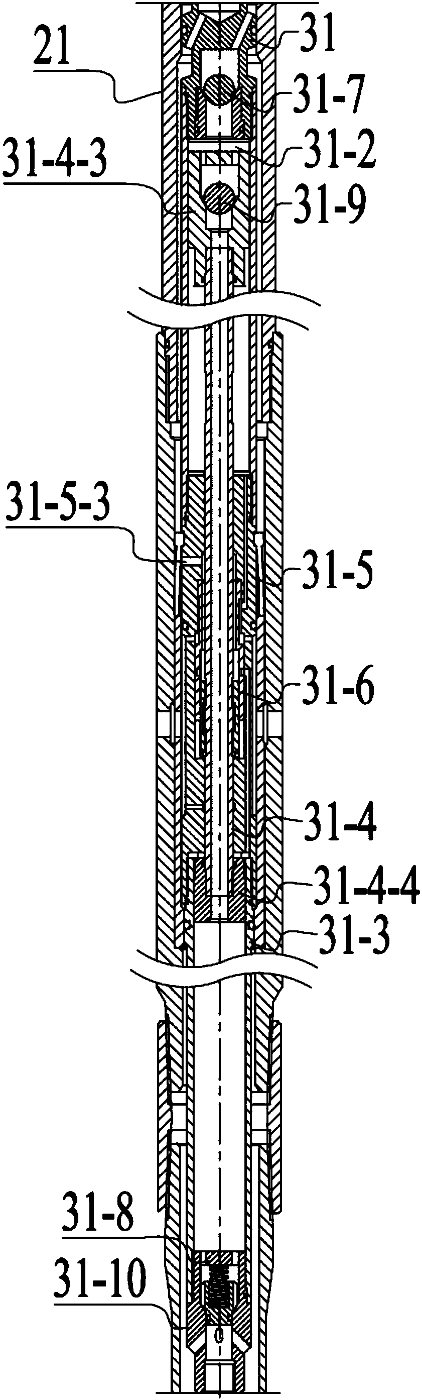 Hydraulic piston pump, downhole pump unit and downhole drainage testing system