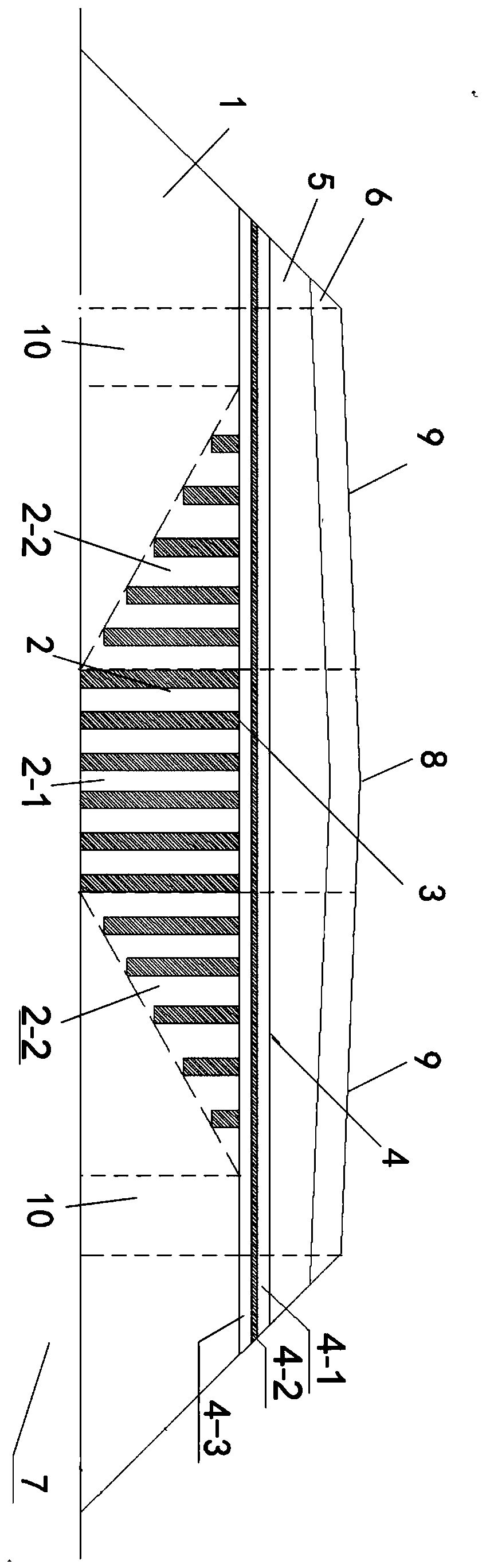 High-speed railway wide and large embankment settlement control method adopting cement mixing piles