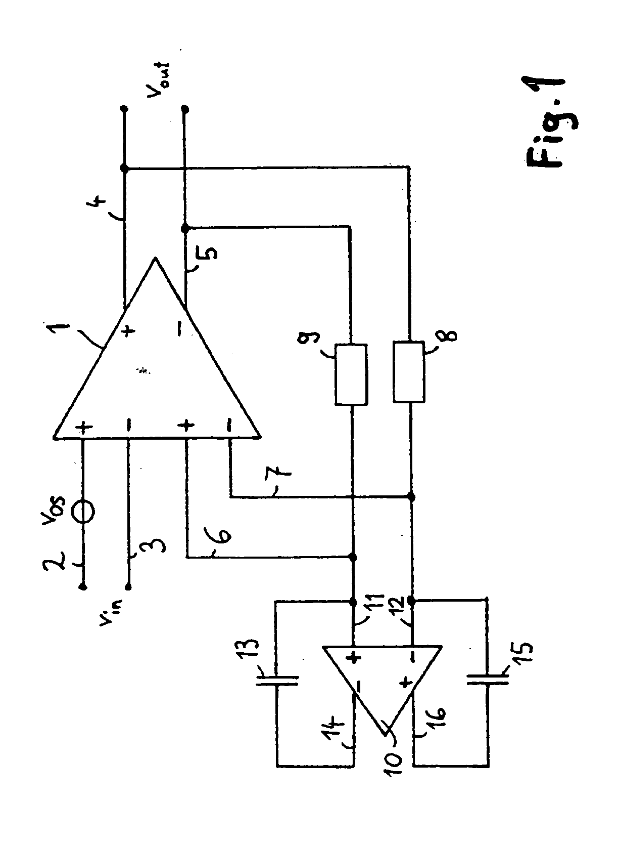 Amplifier with low pass filter feedback