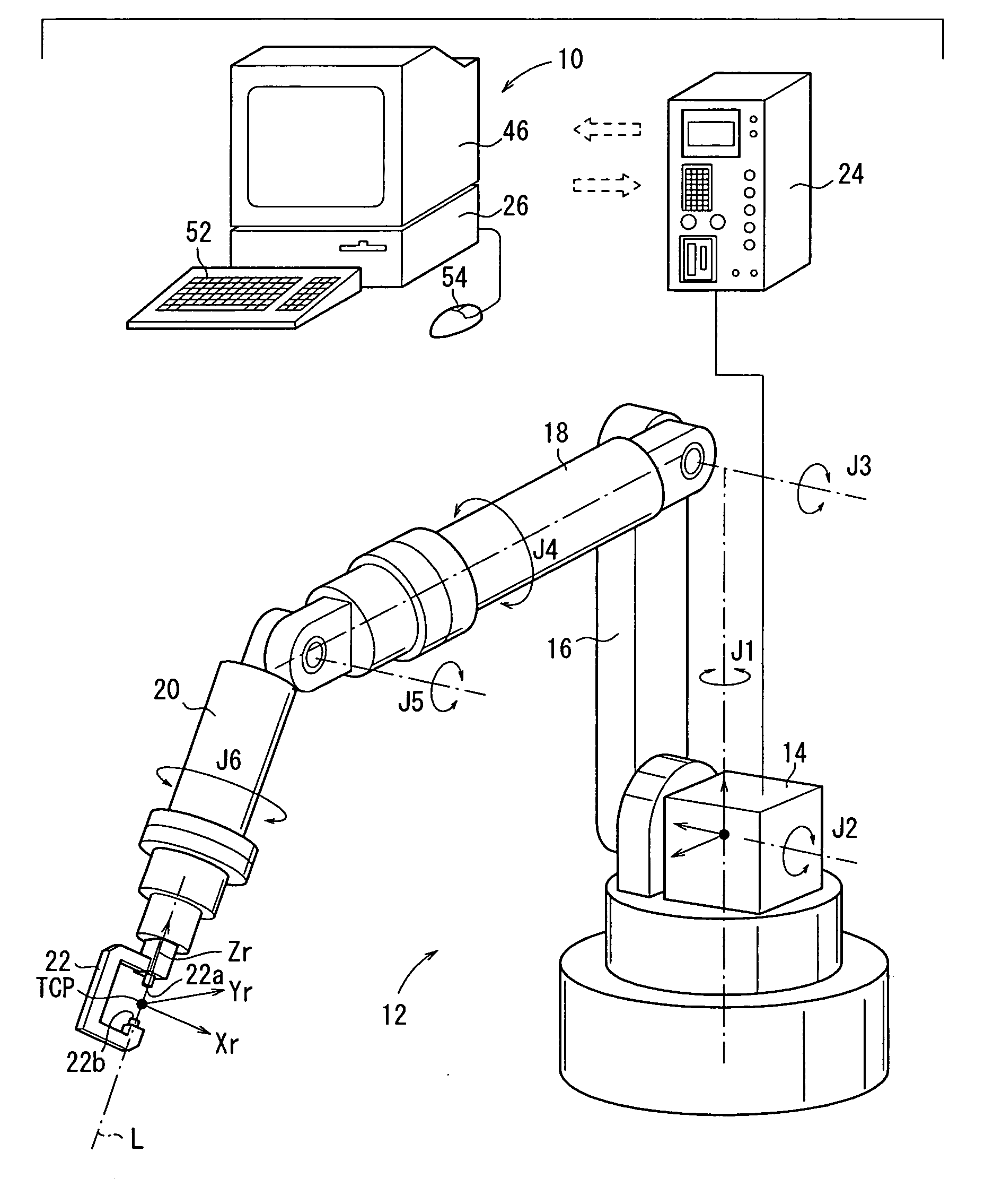 Teaching data preparing method for articulated robot