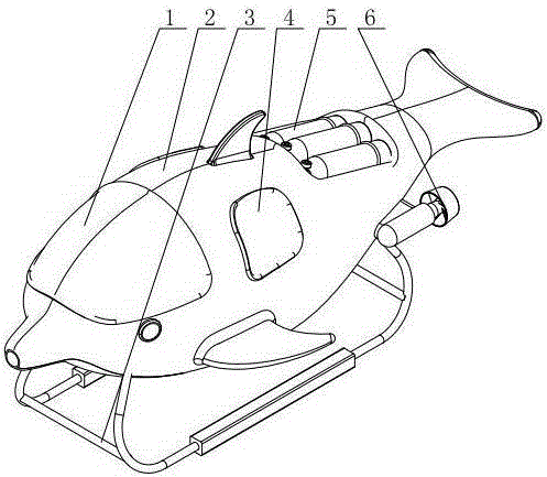 New dolphin-shaped open type tourist submarine