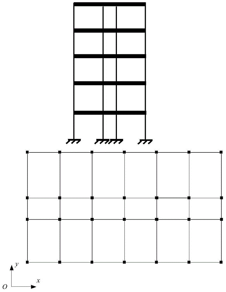 Steel framework structure mutational damage recognition method and system