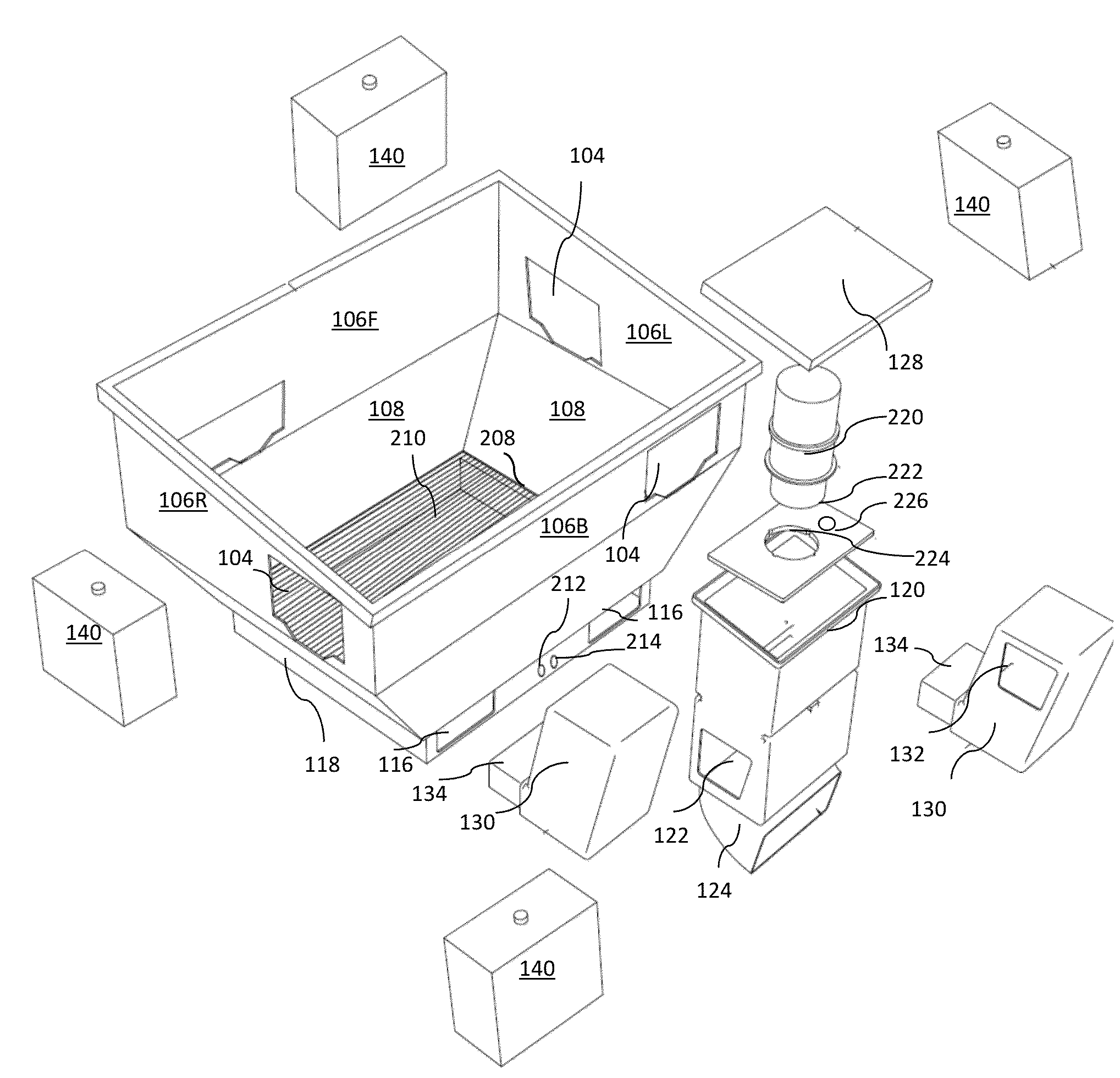 System for removal of contaminants in water