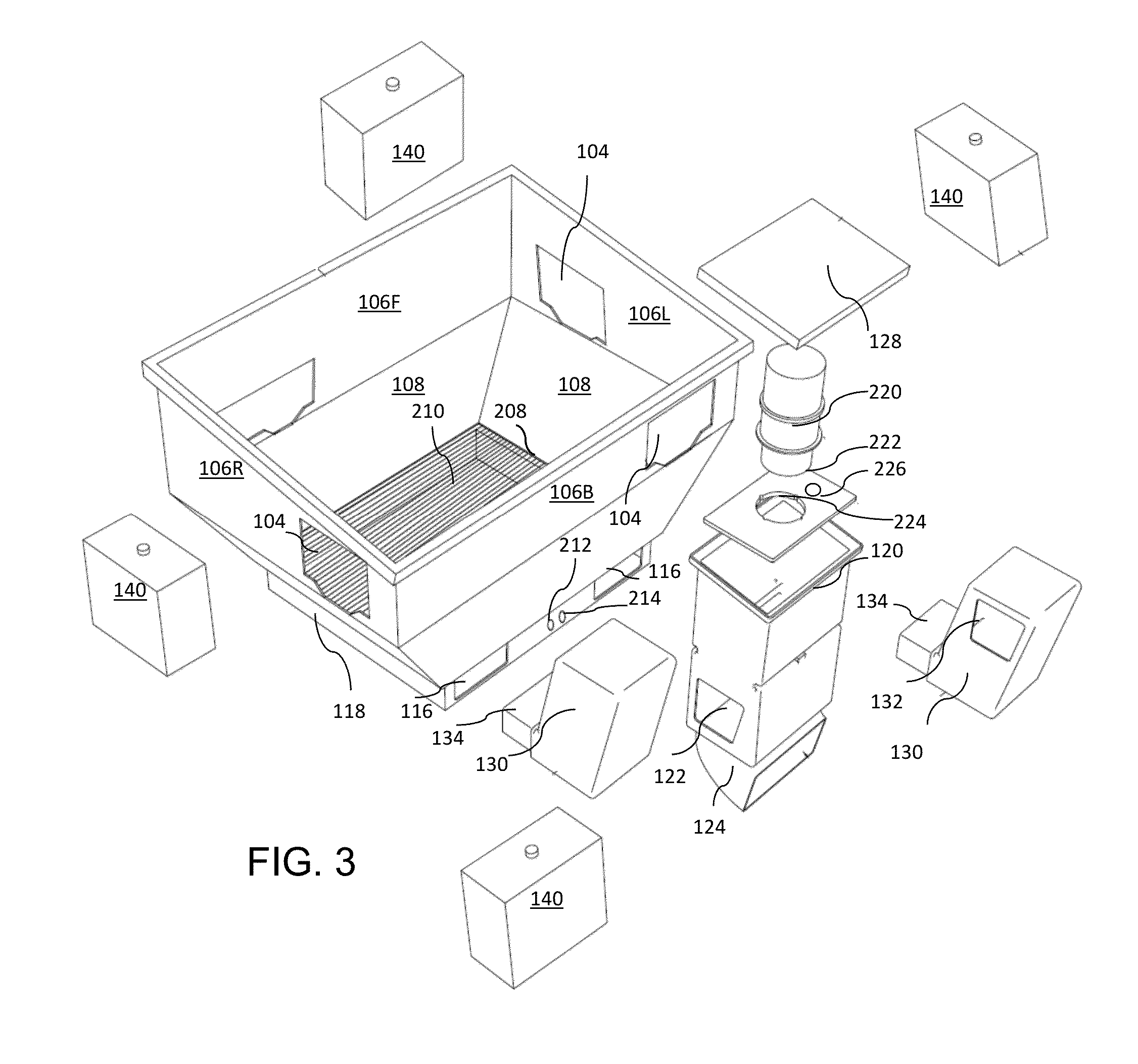 System for removal of contaminants in water