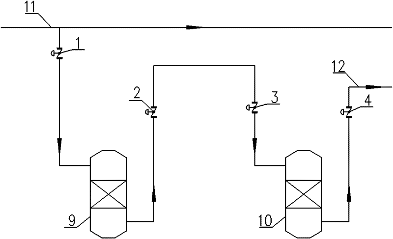 Improved series-parallel operating device of mixed ion exchanger