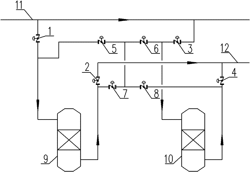 Improved series-parallel operating device of mixed ion exchanger