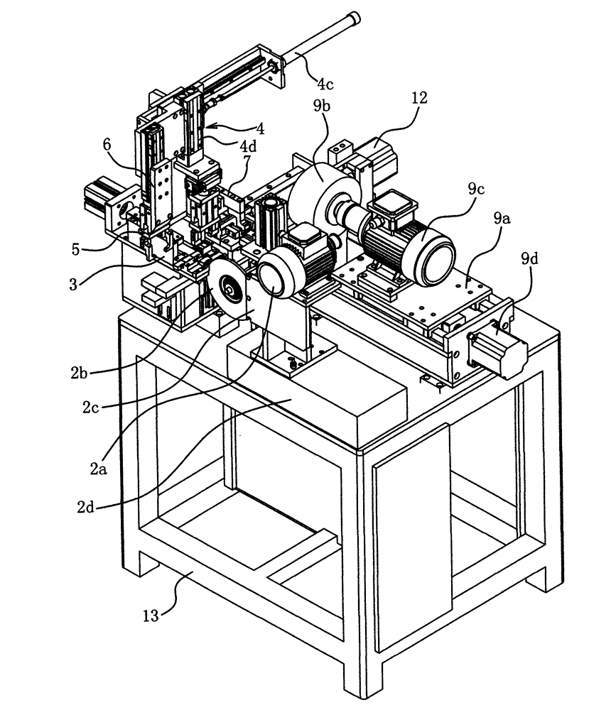 Diamond tool bit bottom surface grinding device