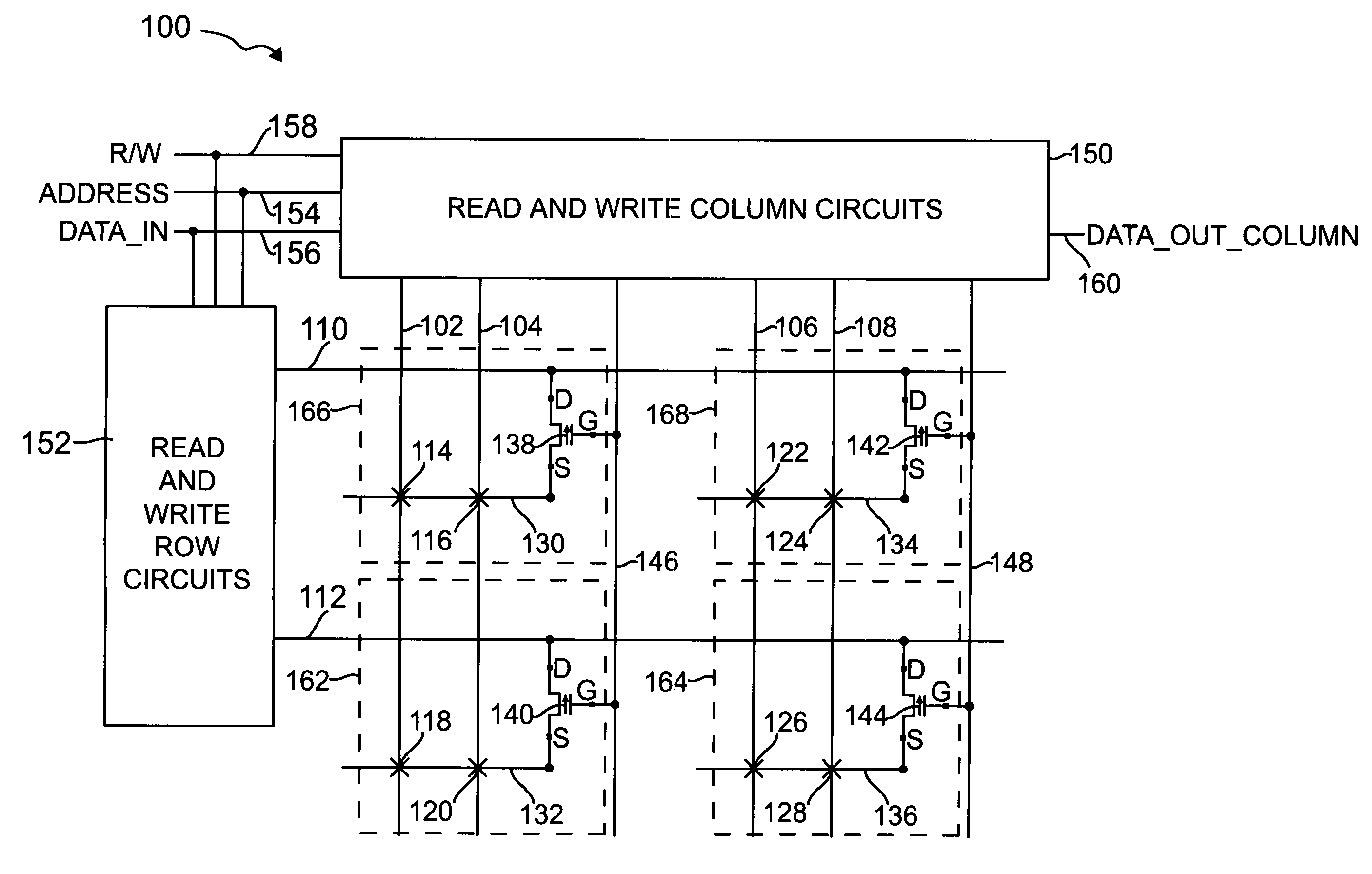 Cross-point memory architecture with improved selectivity