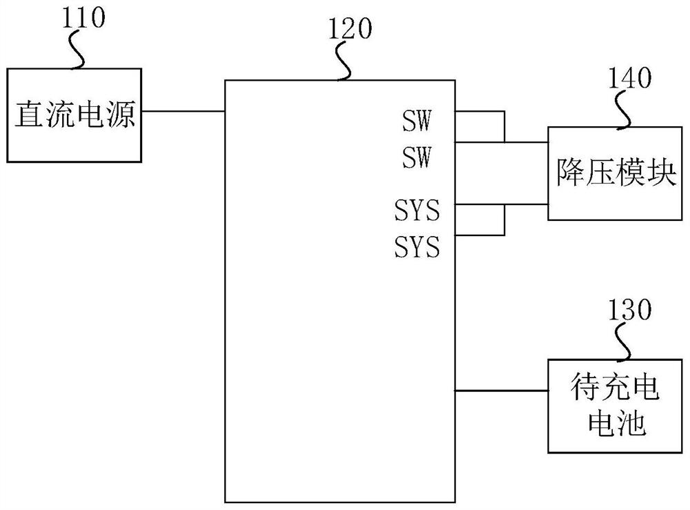 Switch-type peripheral charging circuit and charging system