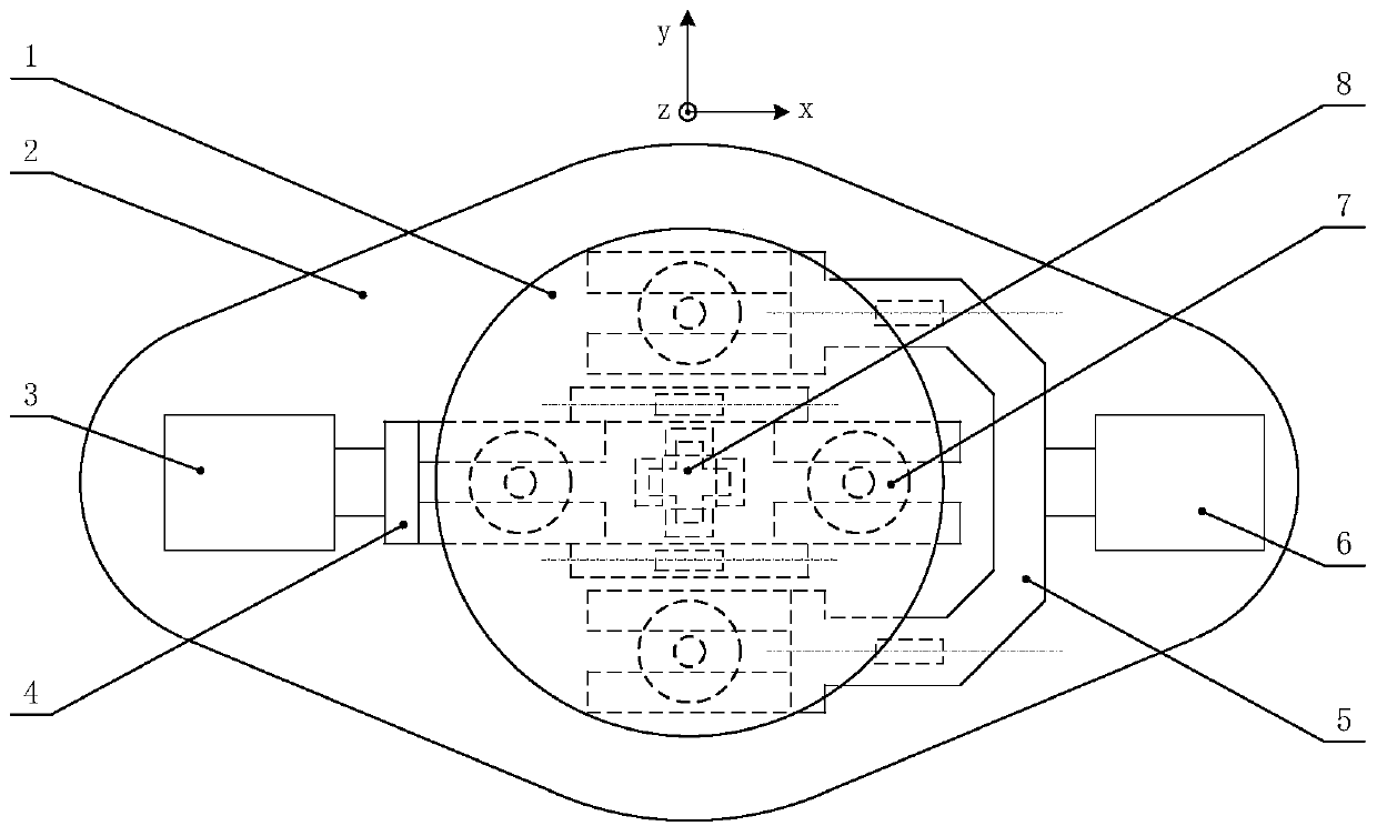 Active vibration inhibition execution mechanism of flexible structure