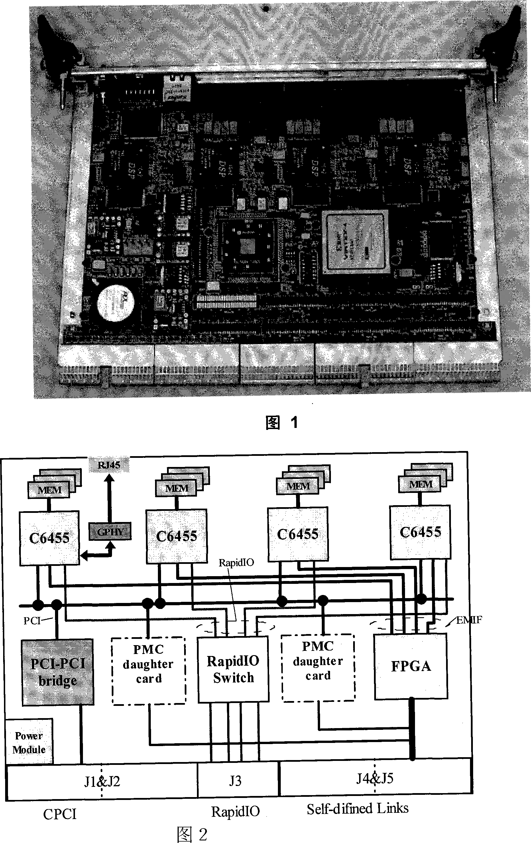 Scalable DSPEED-DSP_Q6455 signal processing board based on switcher