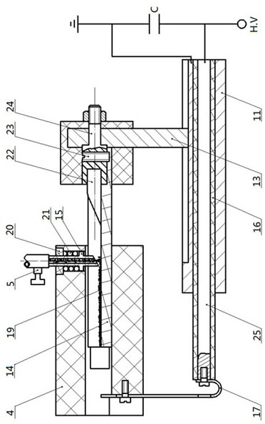 Nanopowder Preparation Device by Confined Electroexplosion Method of Ablation Material Tube