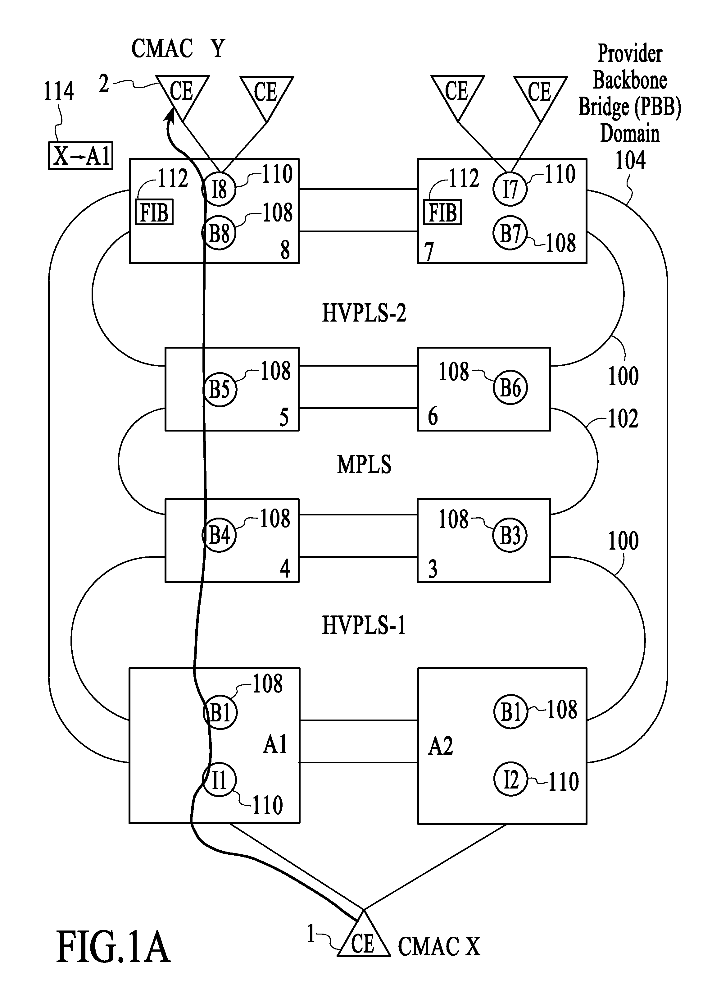 Failure protection in a provider backbone bridge network using forced mac flushing