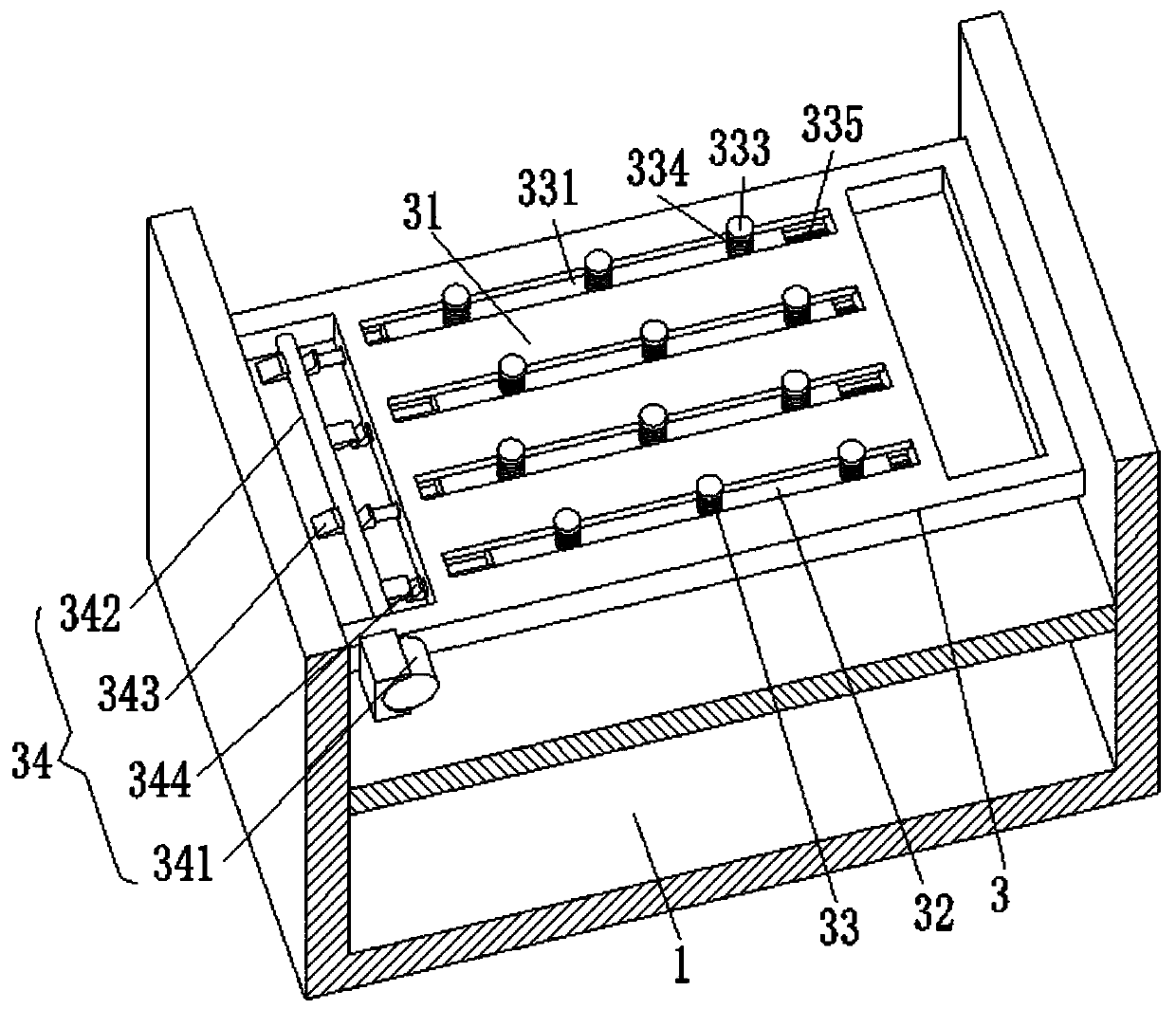 Cloth dust removal device for air mold processing