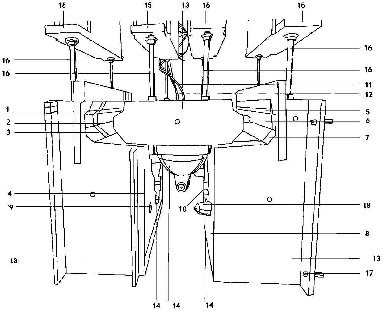 Manufacturing method of three-opening mold high-pressure grouting forming toilet body