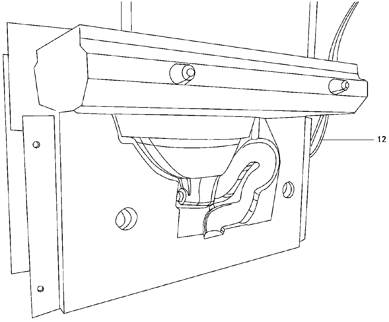 Manufacturing method of three-opening mold high-pressure grouting forming toilet body