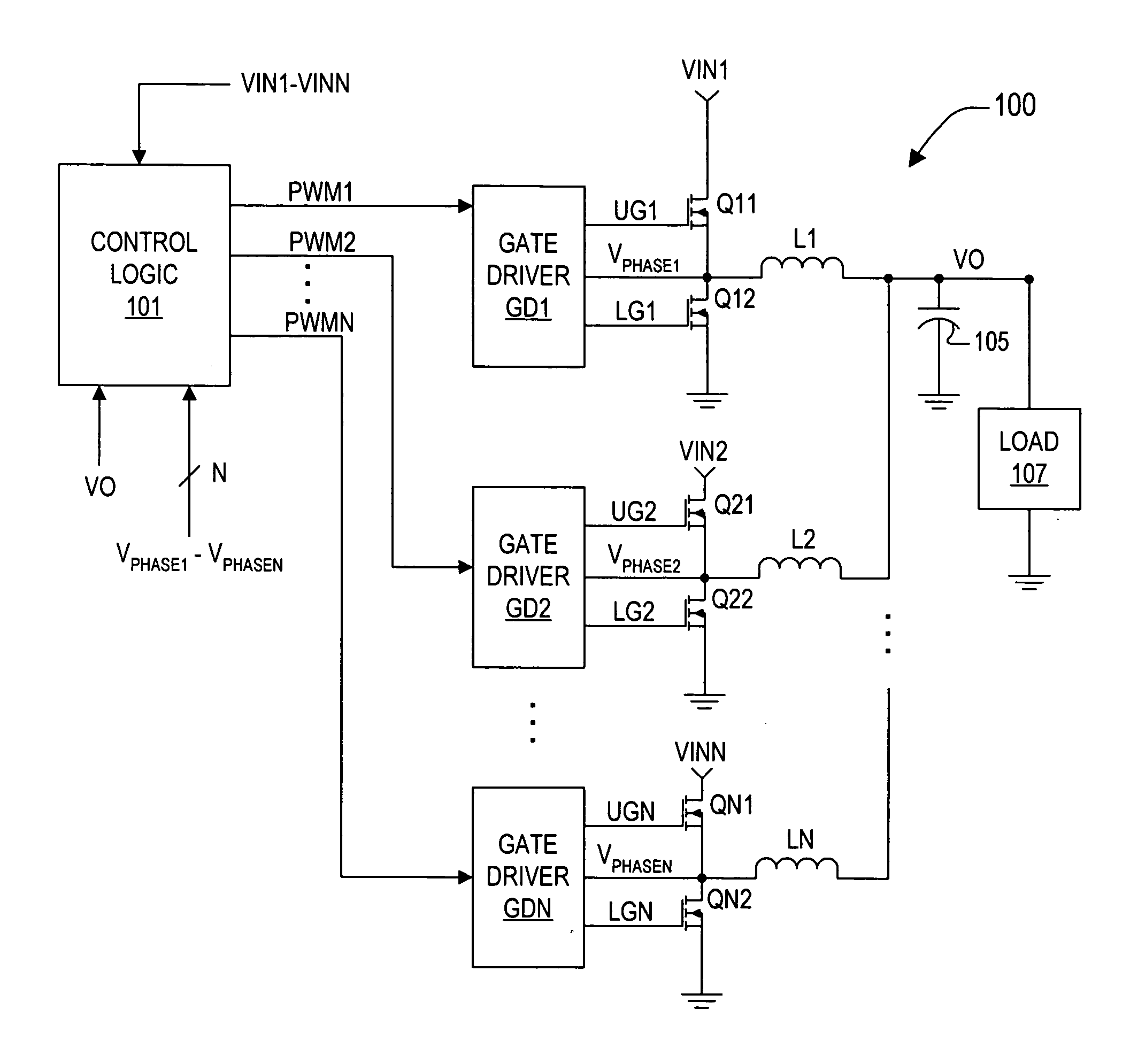 Synchronization of multiphase synthetic ripple voltage regulator