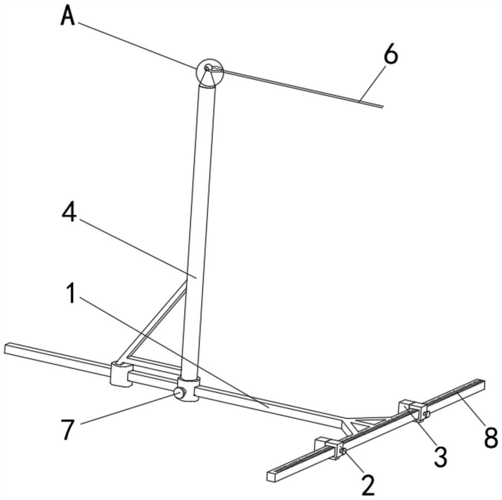 Simple and rapid detection device special for deformation of large bearing seat cast steel blank