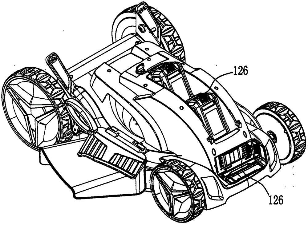 A garden tool with a plurality of lithium battery boxes