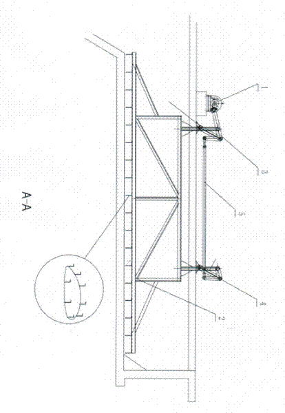 Convoluted swing type mud scraper