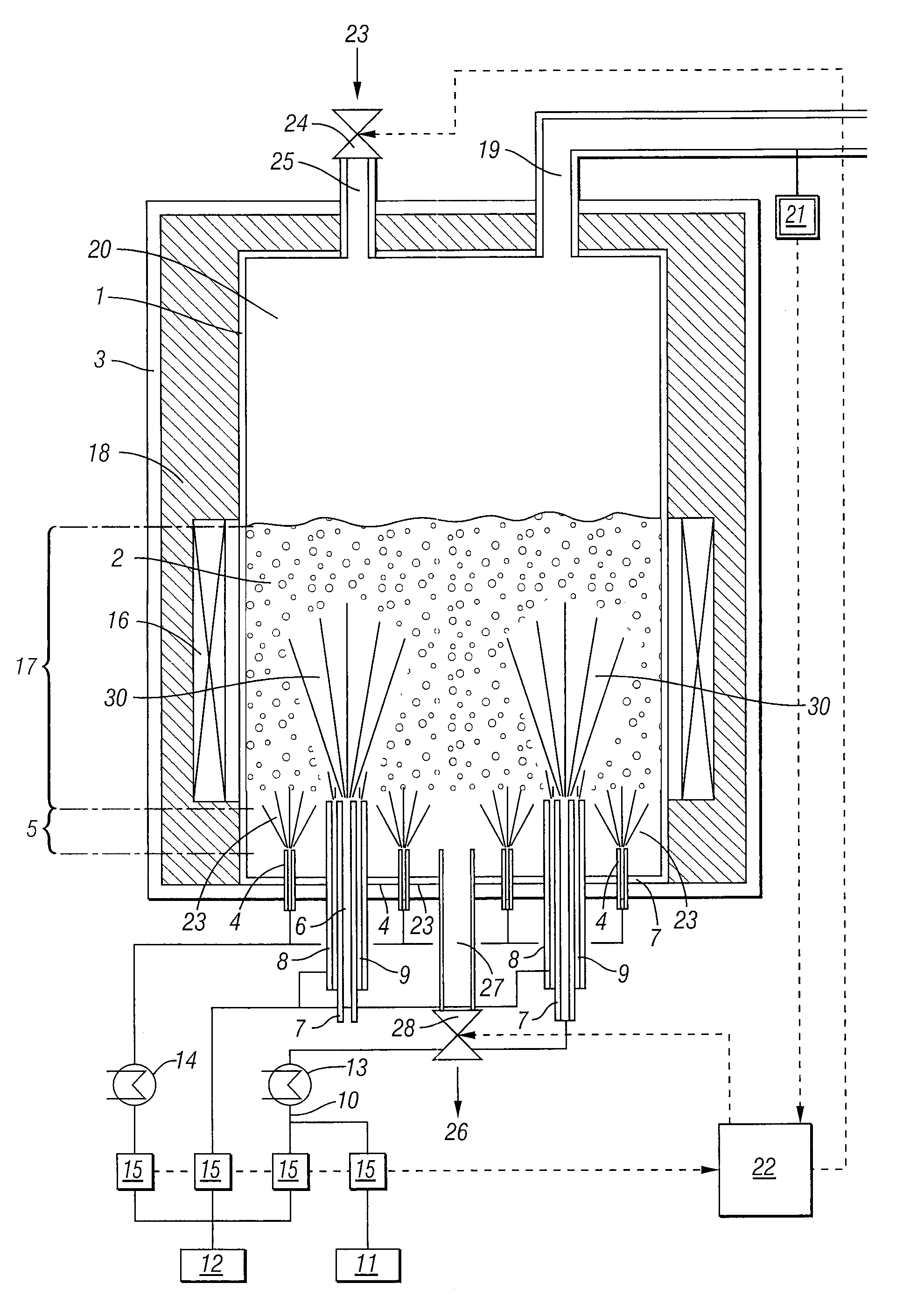 Process For The Continuous Production Of Polycrystalline High-Purity Silicon Granules