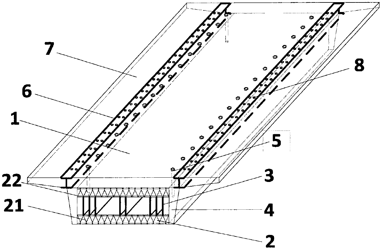 Steel and wood combined box girder