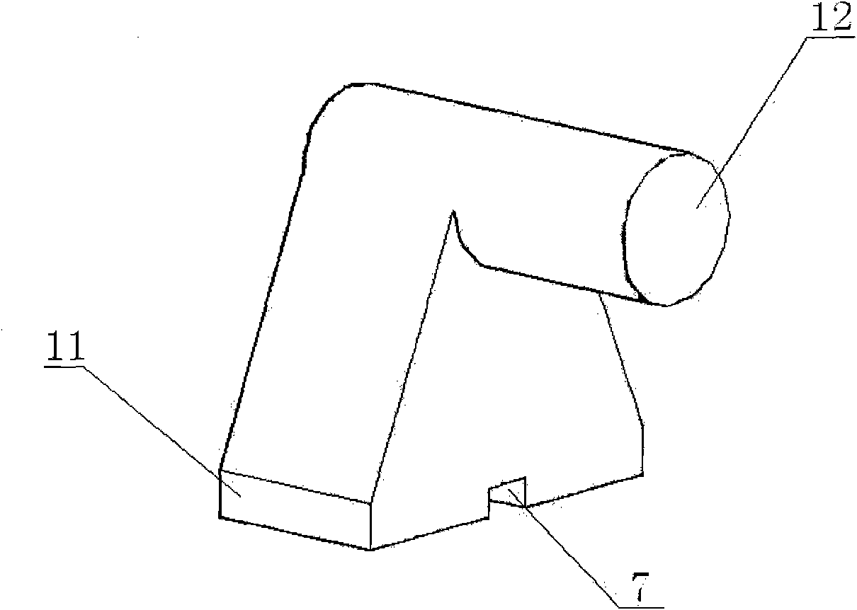 Low rudder supporting axle processed tooling