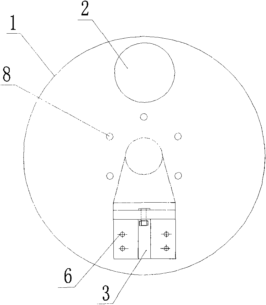 Low rudder supporting axle processed tooling