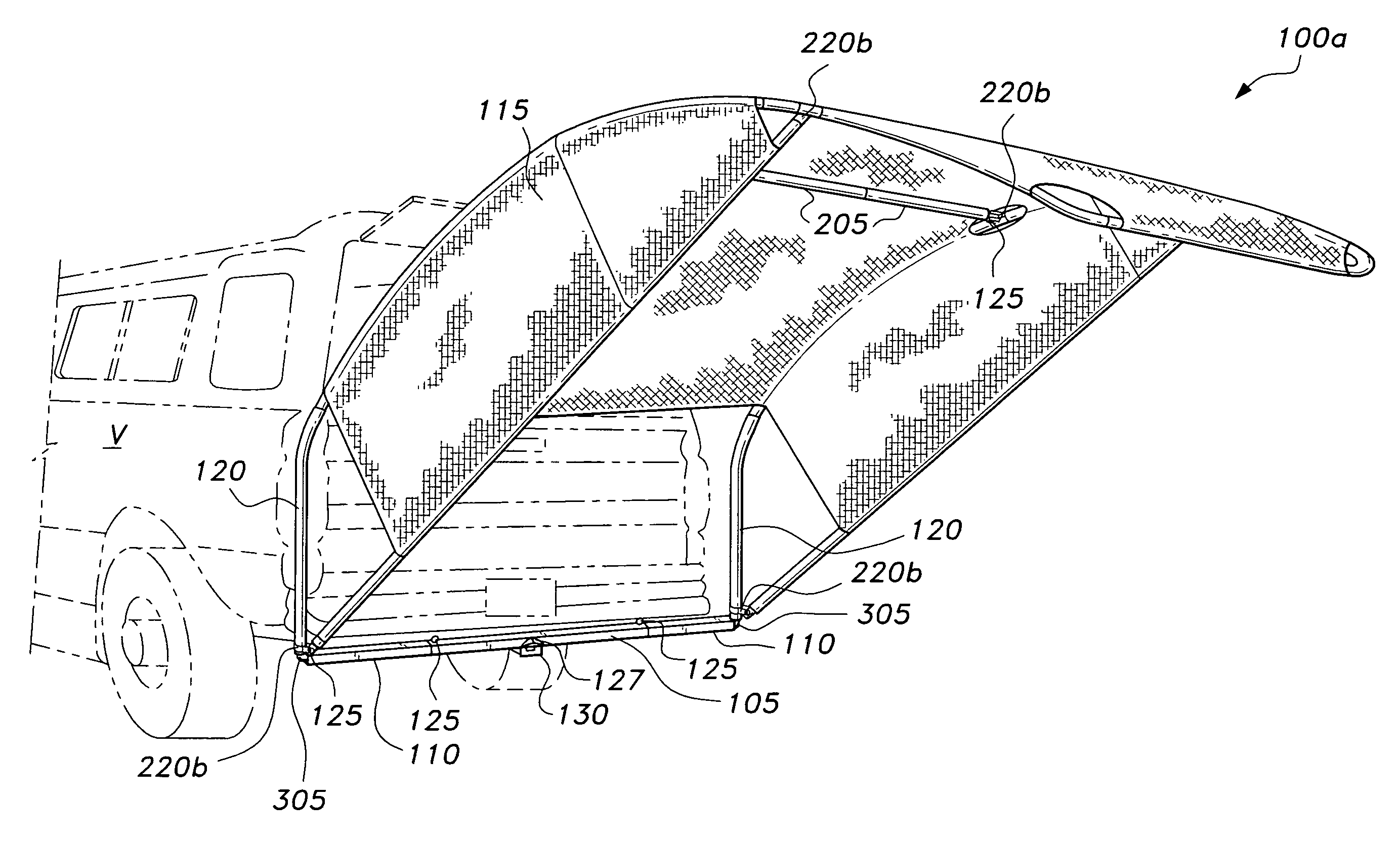 Vehicle-mounted awning