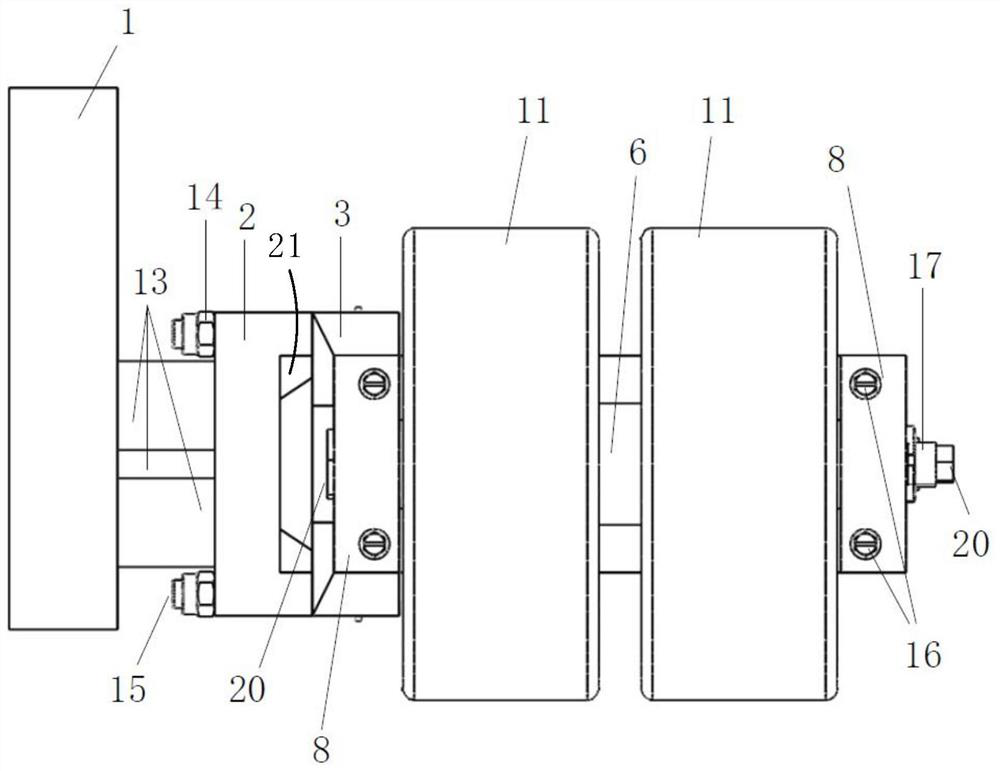 Modularized track tensioning mechanism and mounting and dismounting method thereof