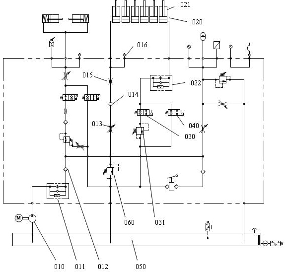 Yaw brake device of wind power generation hydraulic system