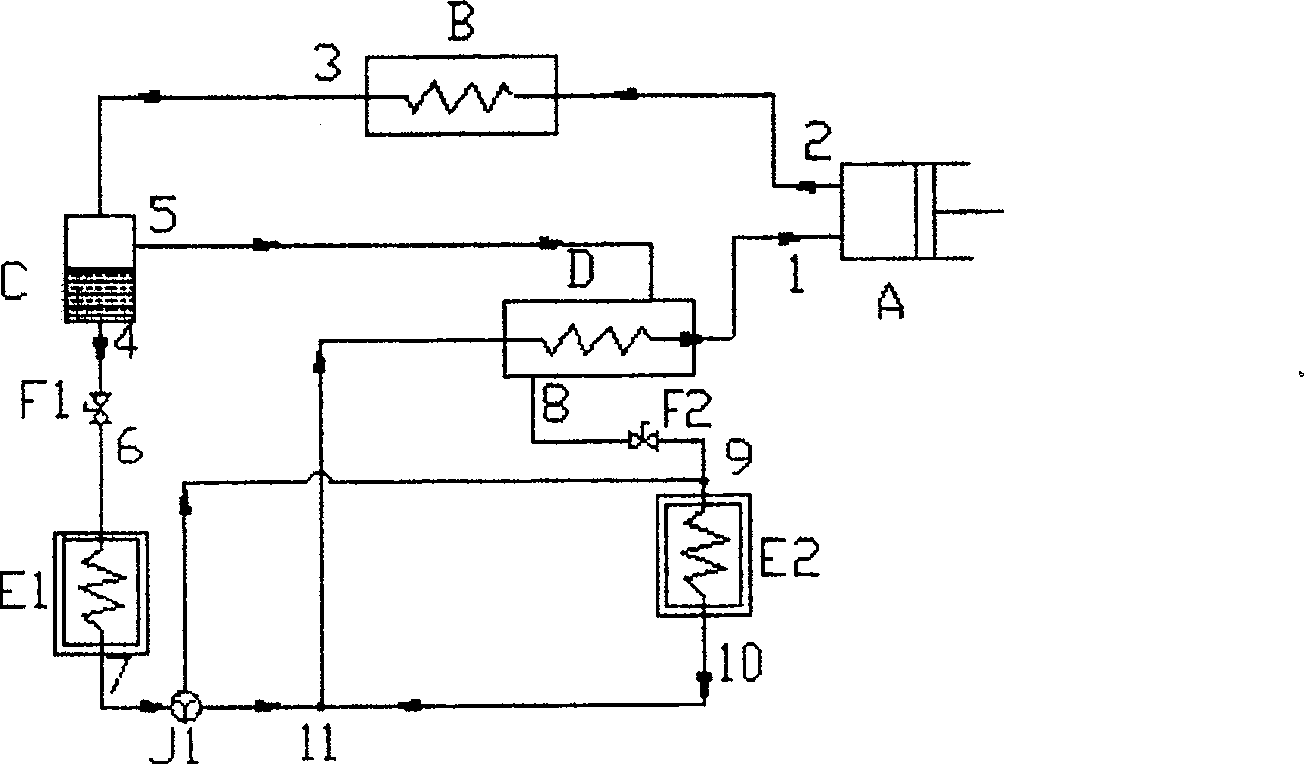 Method for making multi-temperature refrigerator with variable vapourating temperature